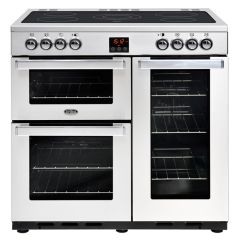 Belling Cookcentre 90EPROFSTA 90cm Electric Ceramic Range Cooker-Professional Stainless Steel 444444072
