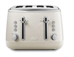 Delonghi CTL4003.W Luminosa Four Slot Toaster - Twill White 