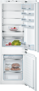 Bosch KIS86AFE0G Built-in fridge-freezer with freezer at bottom, flat hinge