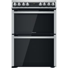Hotpoint HDM67V8D2CXUK 60cm Electric Double Cooker With 2 Full Fan Ovens - Inox