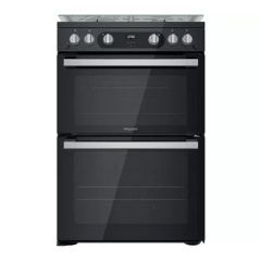 Hotpoint HDM67G0C2CB  Double Gas Cooker - Black 