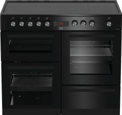 Beko KDVC100K Freestanding 100cm Electric Ceramic double oven range cooker - Black