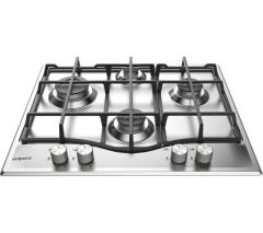 *Ex - Display* Hotpoint PCN641IX/H 60Cm 4 Ring Gas Hob With Cast Iron Supports - Stainless Steel
