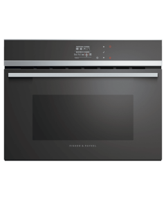 Fisher Paykell OM60NDB1 60cm Built-In Electric Combination Microwave Oven- Black Glass & Stainless Steel