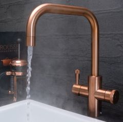 QETTLE Q9202CPPPV Signature Modern 4-In-1 Boiling Water Tap 2 Litre Square Spout - Copper