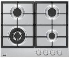 Amica AHG6200SS 60cm Four Burner Gas Hob - Stainless Steel