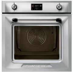 Smeg SOP6902S2PX 60Cm Victoria Stainless Steel Pyrolitic Steam Single Oven With Pizza Stone|Evo Scr