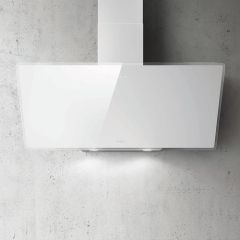 Elica SHIRE90WH 90cm White Glass Wall Mounted Hood 