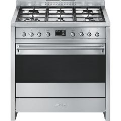 Smeg A1-9 90cm Opera Dual Fuel Range Cooker Stainless Steel