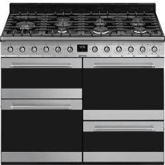 Smeg SYD4110SS-1 110cm Symphony Dual Fuel Range Cooker-Stainless Steel