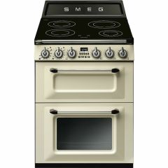 Smeg TR62IP2 60cm Victoria Cream Two Cavity Traditional Style Cooker with Induction Hob 