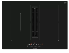 Siemens ED711FQ15E 70Cm Induction Hob with Integrated Ventilation System-Black Glass
