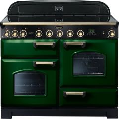 Rangemaster CDL110EIRG/B Classic Deluxe 110cm Electric Induction Range Cooker Racing Green/Brass