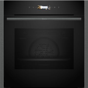 Neff B24CR31G0B N70 Built-In Single Oven - Black with Graphite-Grey Trim