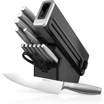 Ninja K62014EUUK StaySharp 14-Piece Stainless Knife Set -Wood Block & Built-In Sharpener 