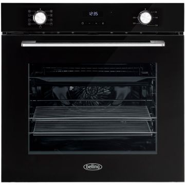 Belling BI603MF BLK Single Fan Oven 8 Functions 72 Litre Led Timer Black