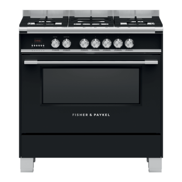 Fisher PaykellOR90SCG4B1 90cm Dual Fuel Range Cooker Black