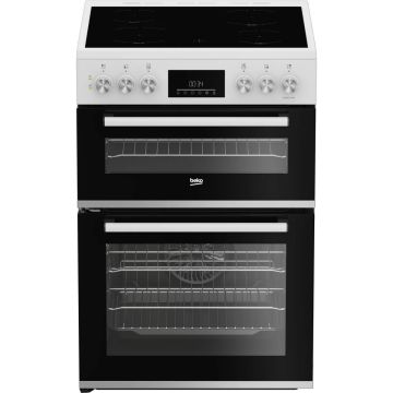 Beko FDC6731W 60cm Double Oven Electric Cooker - White