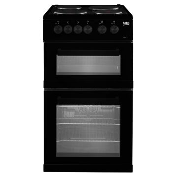 Beko KD533AK 50 cm Twin Cavity Electric Cooker - Black