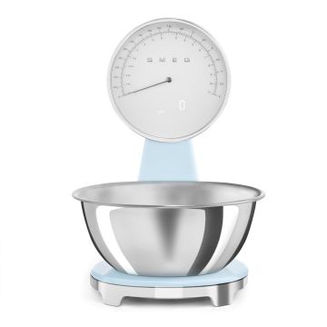 Smeg KSF01PBWW 50s Style Retro Kitchen Scales - Pastel Blue