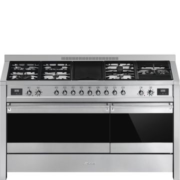 Smeg A5-81 Dual Fuel Range Cooker-Stainless Steel