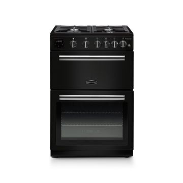 Rangemaster PROPL60NGFBL/C 128150 Professional Plus 60cm All Gas - BLACK/CHROME 