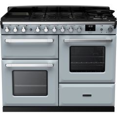 Rangemaster Estel Deluxe ESDLO110DFPMSB/CM1 110cm Dual Fuel Range Cooker Misty Blue / Chrome