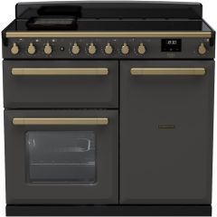 Rangemaster Estel Deluxe ESDL100EIPSLT/AB1 100cm Induction Range Cooker Slate / Antique Brass