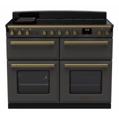 Rangemaster Estel Deluxe ESDLB110EIPSLT/AB1 110cm Induction Range Cooker Slate / Antique Brass