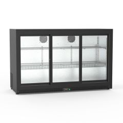 SIA SBB290BL3 290L Commercial Back Bar Fridge With Sliding Doors - Black 