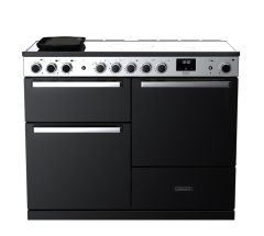 Rangemaster Edge Deluxe EDDLO110EIGBLK/CM1 110cm Induction Range Cooker Black Glass / Chrome