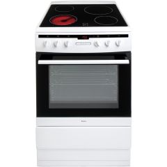 Amica 608CE2TAW 60cm freestanding electric cooker with ceramic hob - White
