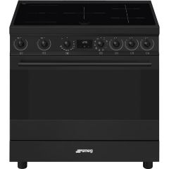 Smeg C9IMN2 90cm Symphony Single Cavity Range Cooker with Induction Hob - Matte Black