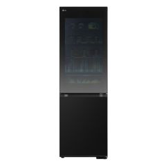 Lg GBG5160CEV Freestanding Tall 349L InstaView Fridge Freezer in Essence Black Steel 