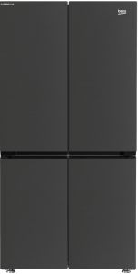 Beko GN446224VPZ Freestanding American Style Fridge Freezer HarvestFresh - Black Steel 