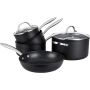 Prestige 11854 Scratch Guard Aluminium Cookware Set - Black