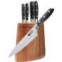 Grunwerg Ltd RF-9100/BLK6 6 Piece Knife Block Set - Black Handle S/S 