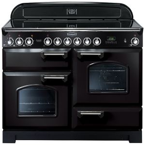 Rangemaster CDL110ECBL/C Classic Deluxe Electric Ceramic Range Cooker 110cm Black Chrome