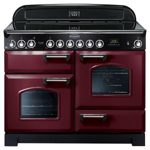 Rangemaster CDL110ECCY/C Classic Deluxe Electric Ceramic Range Cooker 110cm Cranberry Chrome