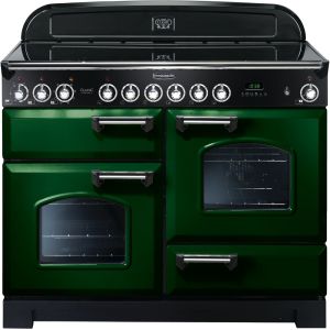 Rangemaster CDL110ECRG/C Classic Deluxe 110cm Electric Ceramic Range Cooker Racing Green/Chrome