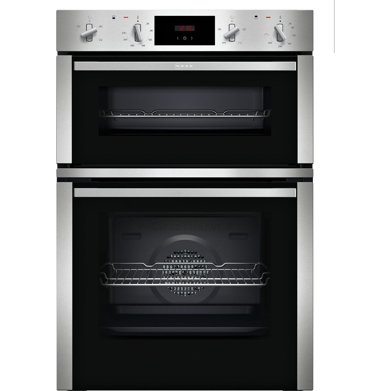 Neff U1CHC0AN0B Built in Double Oven with CircoTherm-Stainless Steel