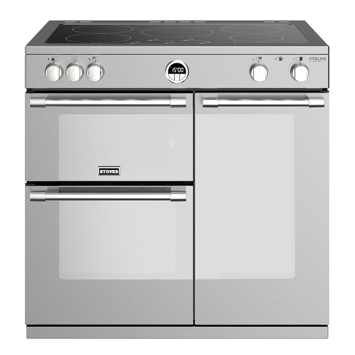 Stoves Sterling Deluxe STRDXS900EiSS 90cm Electric Induction Range Cooker Stainless Steel