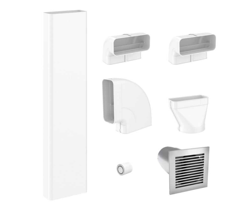 Miele DFKS-A Flat External Extraction Ducting Kit For Venting Hob 