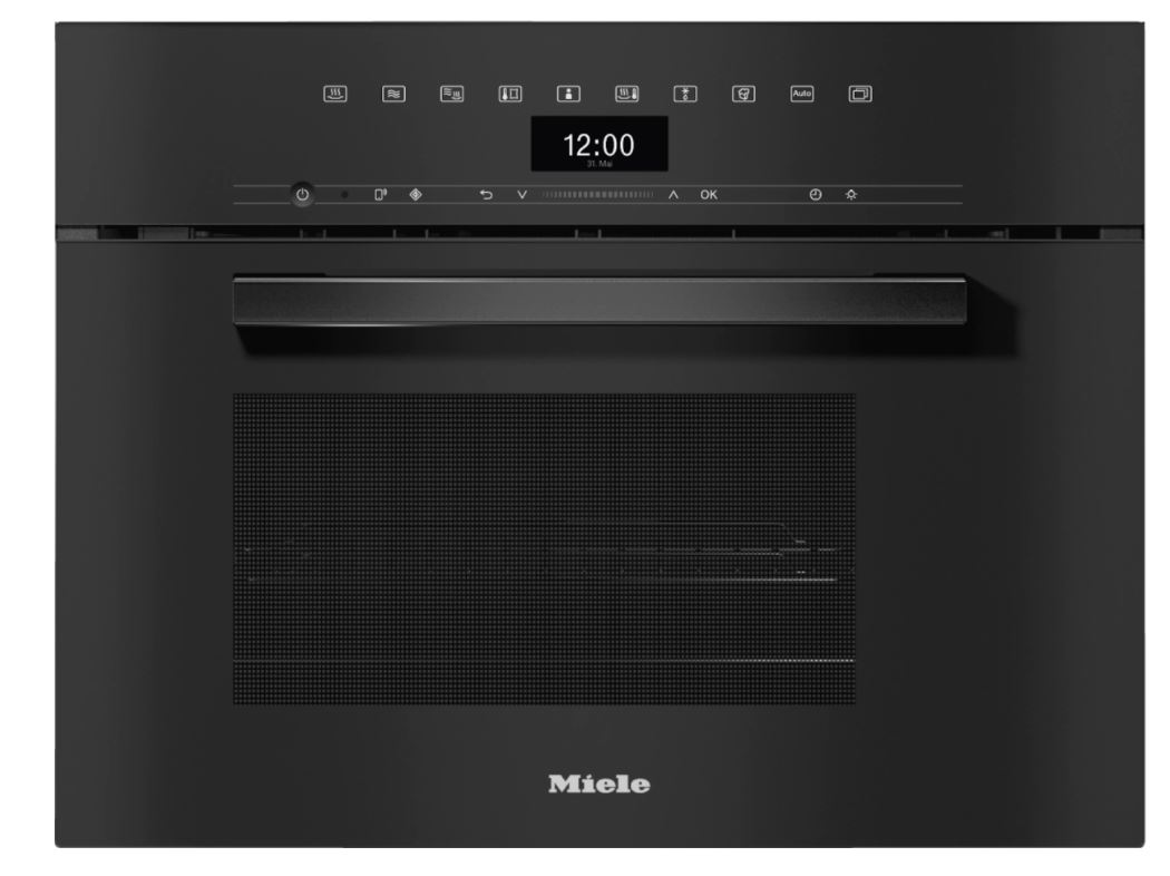 Miele DGM7440OBBL Vitroline Steam Oven With Microwave - Obsidian Black