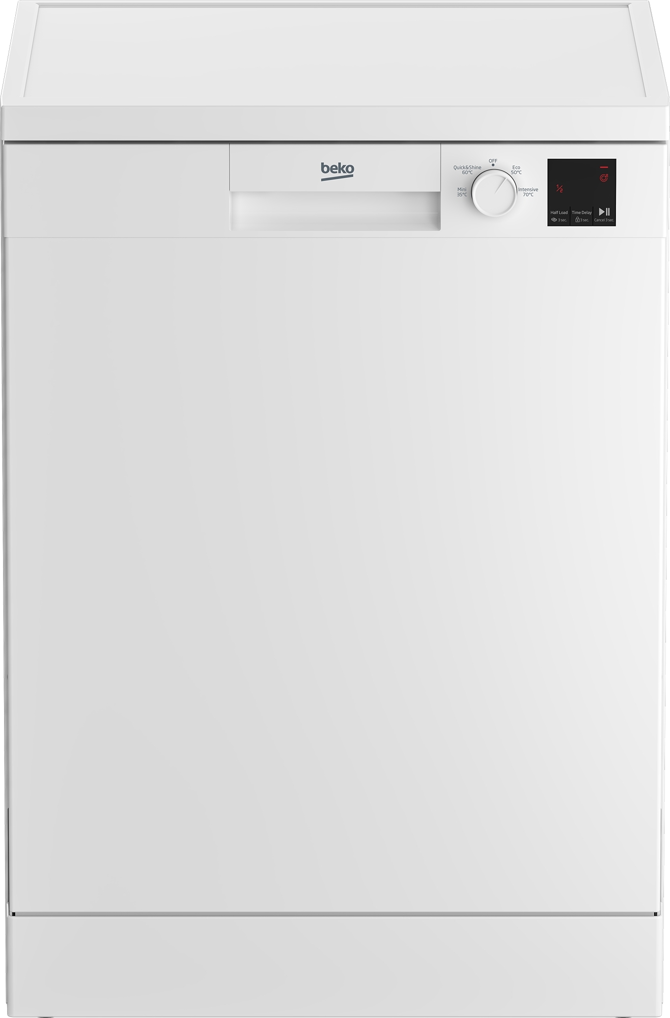 Beko DVN04320W 60cm Freestanding Dishwasher - White | Donaghy Bros.