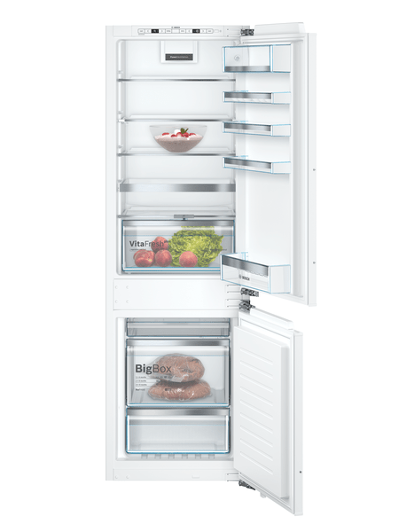 Bosch KIN86AFF0G Built-in fridge-freezer with freezer at bottom| flat hinge
