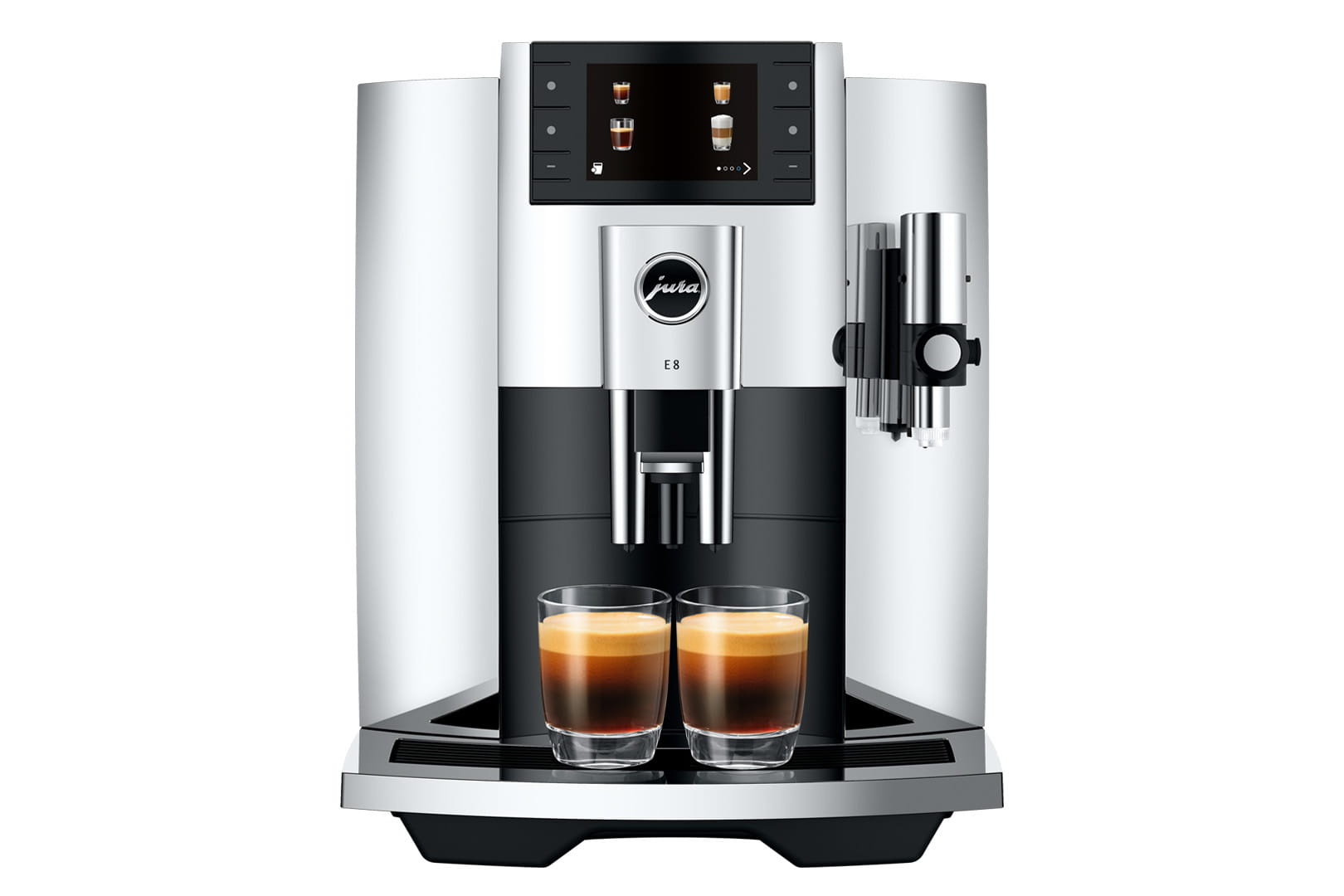 Jura UK 15581 E8 Freestanding Coffee Machine - Chrome