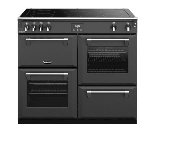*Ex Display* Stoves RCHDXS1000EICBAGR Richmond Deluxe 100cm Electric Induction Range Cooker - Anthracite Grey
