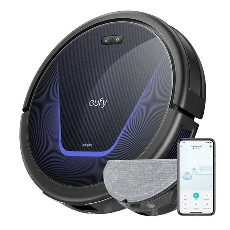 Eufy T2212V11 G50 Hybrid Robot Vacuum & Mop with Auto-Detangle Brush - Black