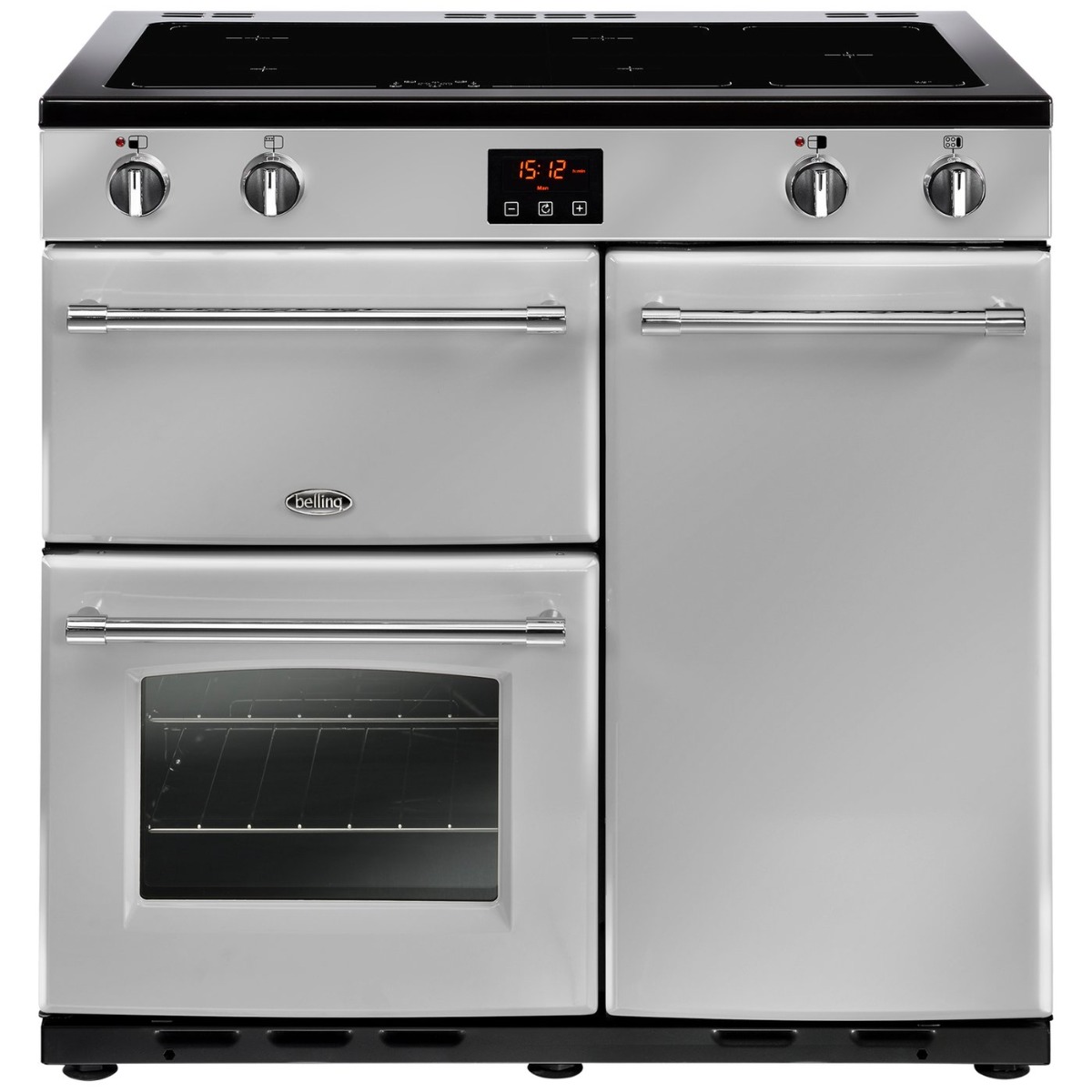 Belling FH90EISIL 90cm Electric Induction Range Cooker - Silver